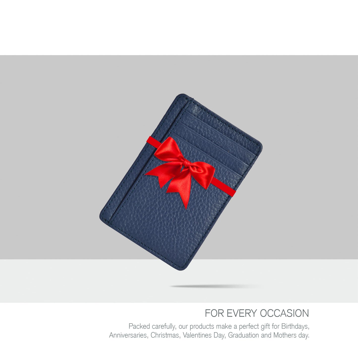 Leather Minimalist Wallet for Men & Women RFID Front Pocket Leather Card Holder Wallets