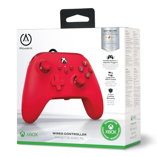 PowerA Wired Controller For Xbox Series X|S - Black, Gamepad, Video Game Controller Works with Xbox One