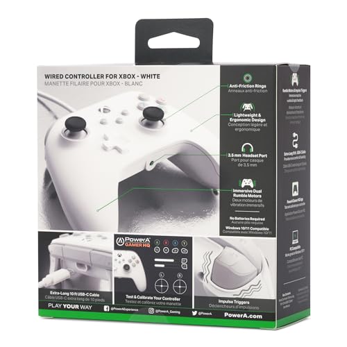 PowerA Wired Controller For Xbox Series X|S - Black, Gamepad, Video Game Controller Works with Xbox One