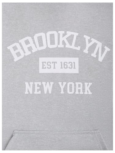 SOLY HUX Graphic Hoodies for Women Letter Print Drawstring Hooded Sweatshirt Long Sleeve Fall Pullover Tops with Pocket