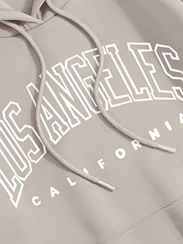 GORGLITTER Women's Graphic Print Hoodies Sweatshirt Long Sleeve Round Neck Drop Shoulder Pullover Top