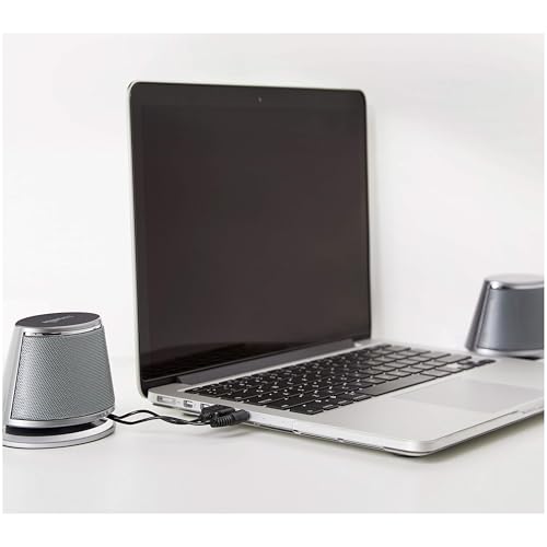 Amazon Basics Stereo 2.0 Speakers for PC or Laptop, 3.5mm Aux input, USB-Powered, 1 Pair, Black