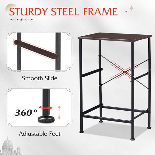 WLIVE Nightstand, 2 Drawer Dresser for Bedroom, Small Dresser with 2 Drawers, Bedside Furniture, Night Stand, End Table with Fabric Bins for Bedroom, Closet, Entryway, College Dorm, Dark Grey