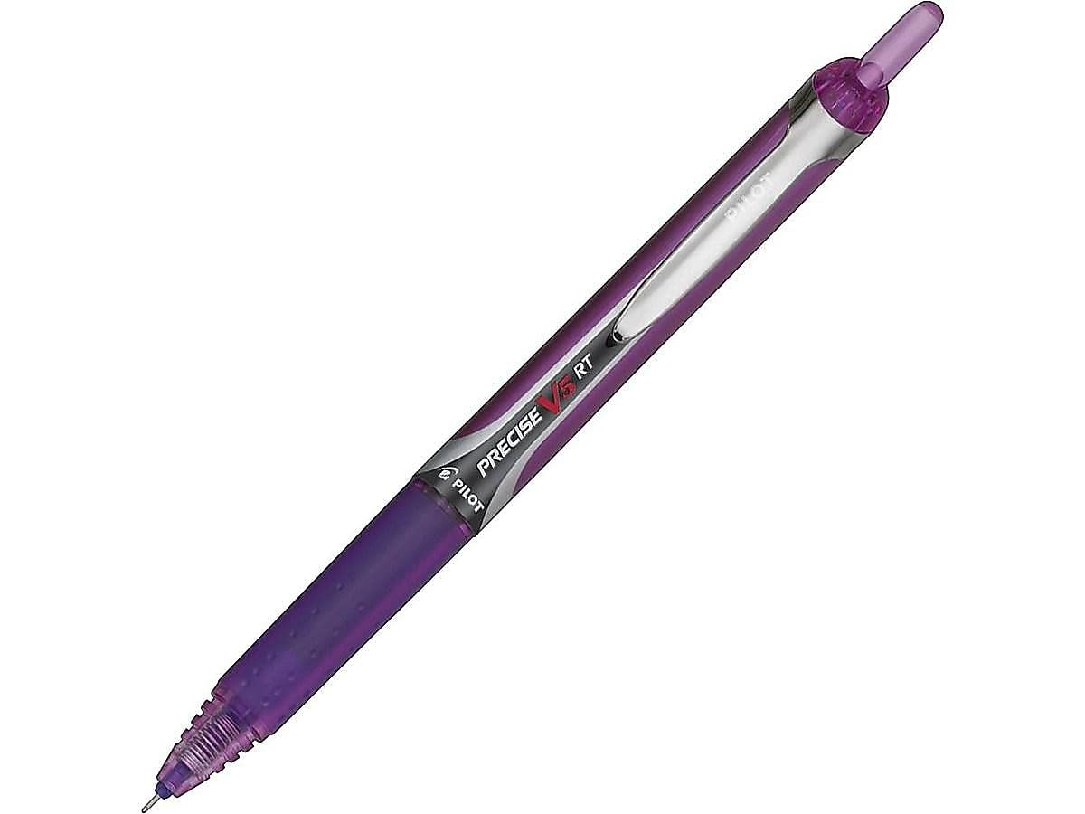 Pilot, Precise V5 RT Refillable & Retractable Rolling Ball Pens, Extra Fine Point 0.5 mm, Assorted Colors, Pack of 12