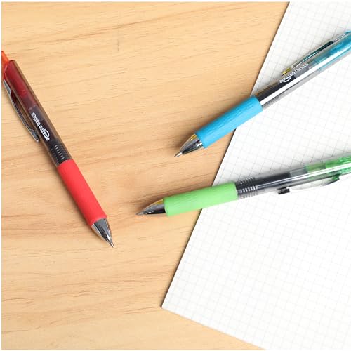 Amazon Basics Gel Pens Fine Point Smooth Writing Pens, Retractable, Black, 0.7mm, 12 Pack