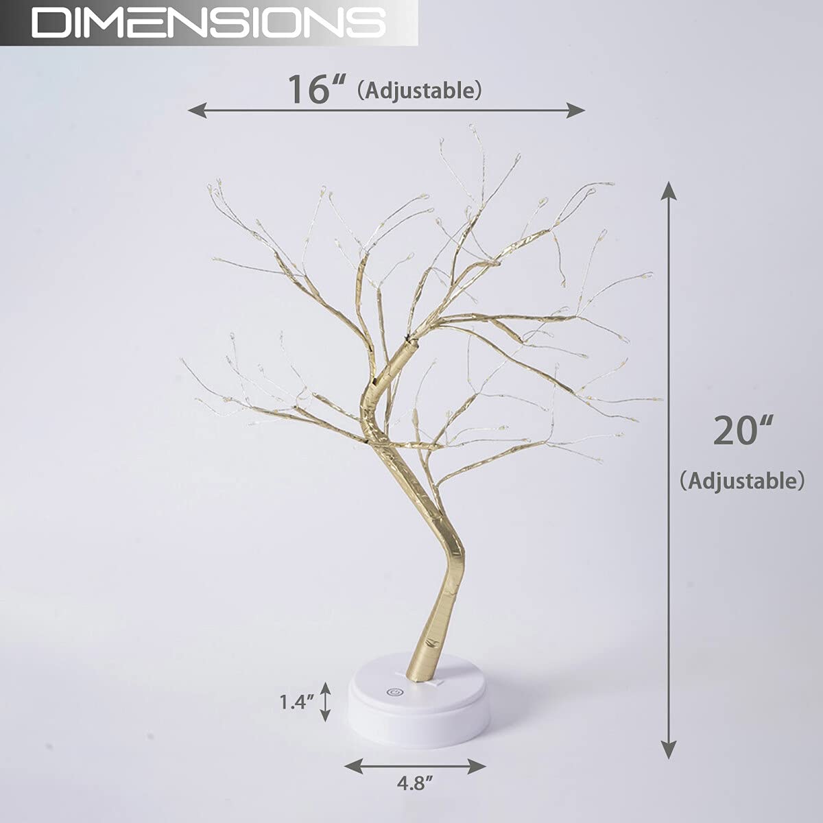 OTAVILEM LED Tabletop Bonsai Tree Light, Aesthetic Tree Lamps for Living Room, Cute Night Light, Battery/USB Operated, DIY Artificial Tree Lamp for Bedroom, Desktop,Christmas, Room Decor