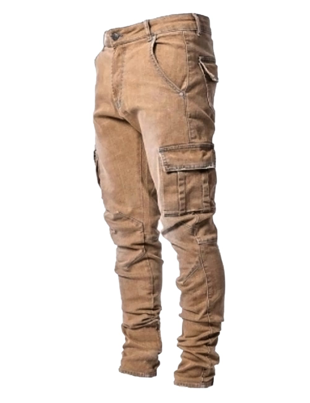 HUNGSON Men's Slim Fit Stretch Jeans Ripped Skinny Jeans for Men, Distressed Straight Leg Fashion Comfort Flex Waist Pants