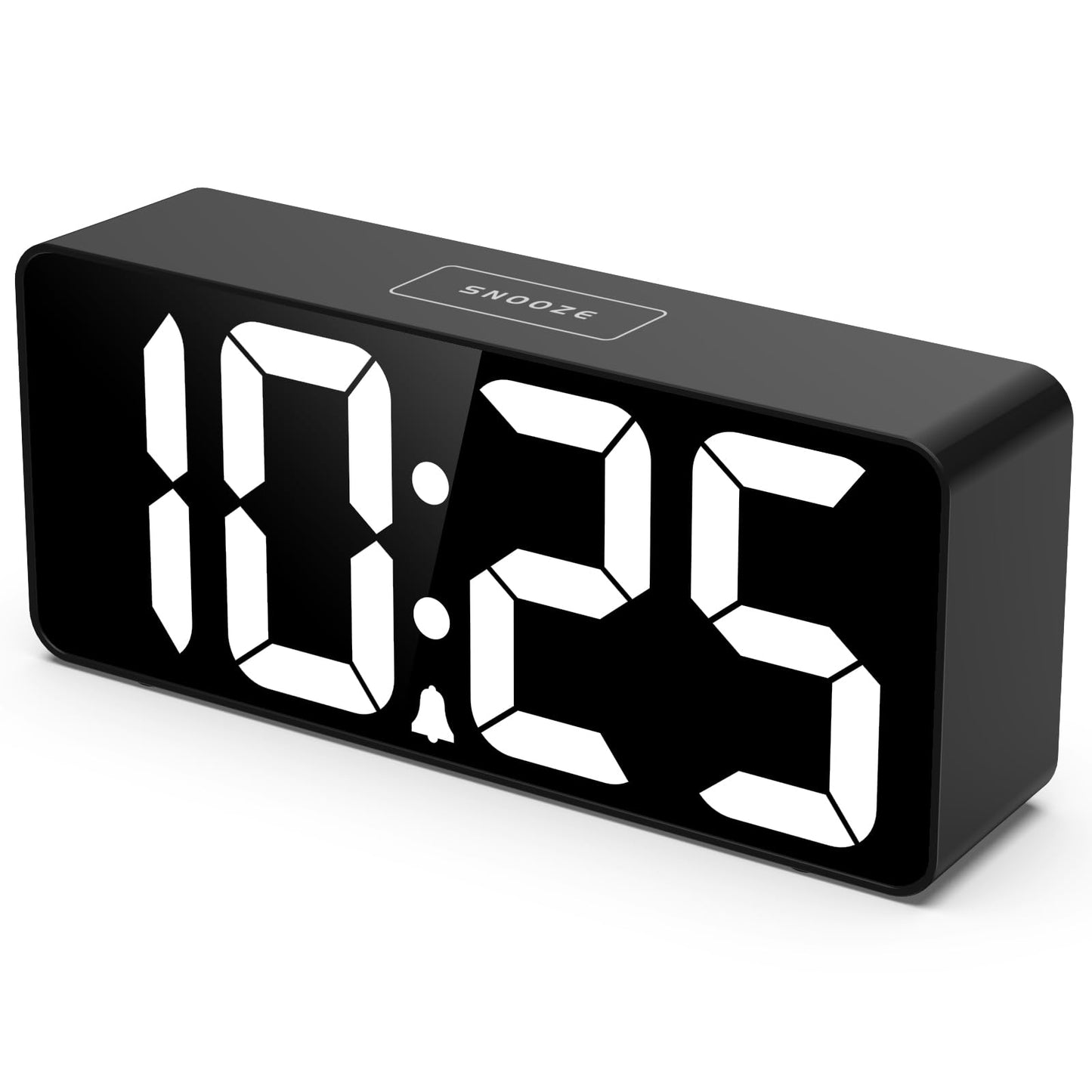 7.5 Inches Large Digital Alarm Clock for Seniors & Kids, 0-100% Dimmable Display, USB Charging Port, Adjustable Volume, Easy Operation, Snooze, Outlet Powered for Bedroom