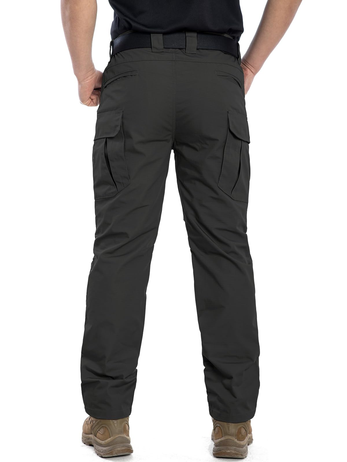 NAVEKULL Men's Outdoor Tactical Pants Rip Stop Lightweight Waterproof Military Combat Cargo Work Hiking Pants