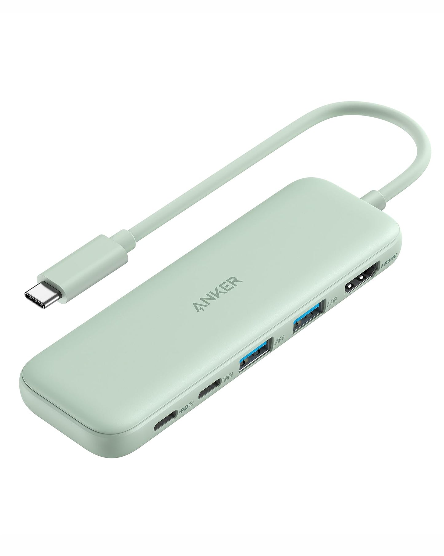 Anker 332 USB-C Hub (5-in-1) with 4K HDMI Display, 5Gbps - and 2 5Gbps USB-A Data Ports and for MacBook Pro, MacBook Air, Dell XPS, Lenovo Thinkpad, HP Laptops and More