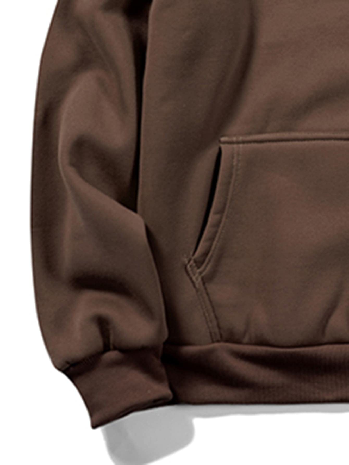 Floerns Men's Graphic Print Long Sleeve Drawstring Hoodie Pullover Sweatshirt