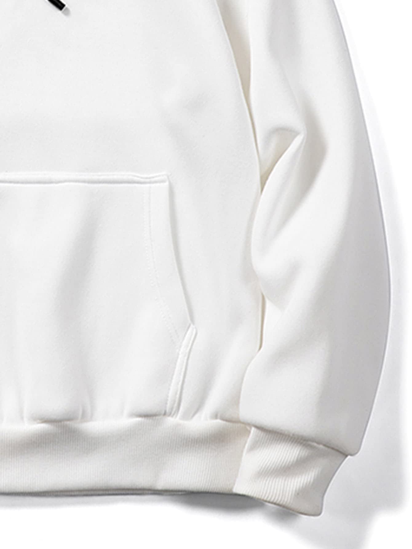 Floerns Men's Graphic Print Long Sleeve Drawstring Hoodie Pullover Sweatshirt