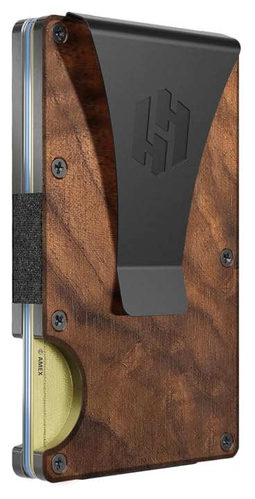 Hayvenhurst Wallet For Men - Reinvented Design Men's Wallet - Slim, Minimalistic & Seamless, Blocks RFID Scanners, Holds 12 Cards & Has a Money Clip (Carbon Fiber)