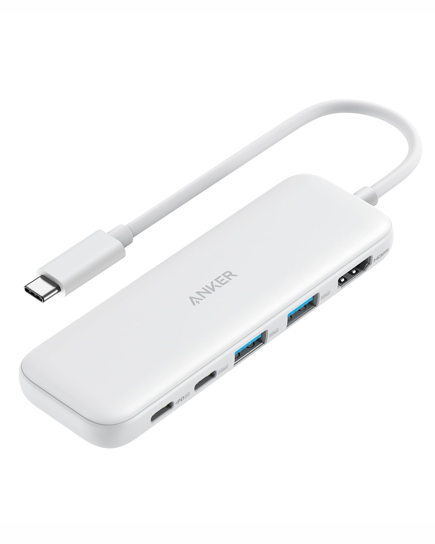 Anker 332 USB-C Hub (5-in-1) with 4K HDMI Display, 5Gbps - and 2 5Gbps USB-A Data Ports and for MacBook Pro, MacBook Air, Dell XPS, Lenovo Thinkpad, HP Laptops and More
