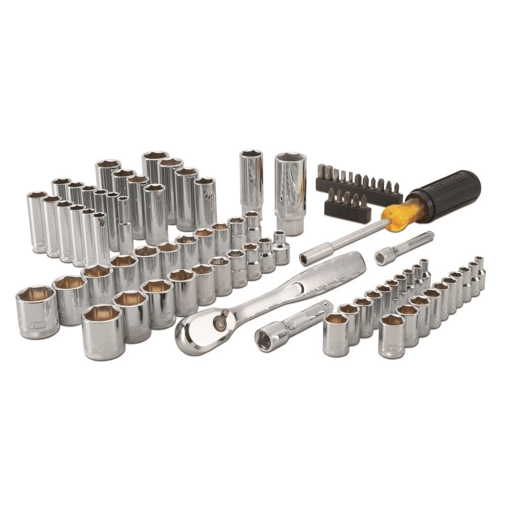 DEWALT Mechanics Tool Set, 1/4" & 3/8" & 1/2" Drive, SAE/Metric, 205-piece (DWMT81534)