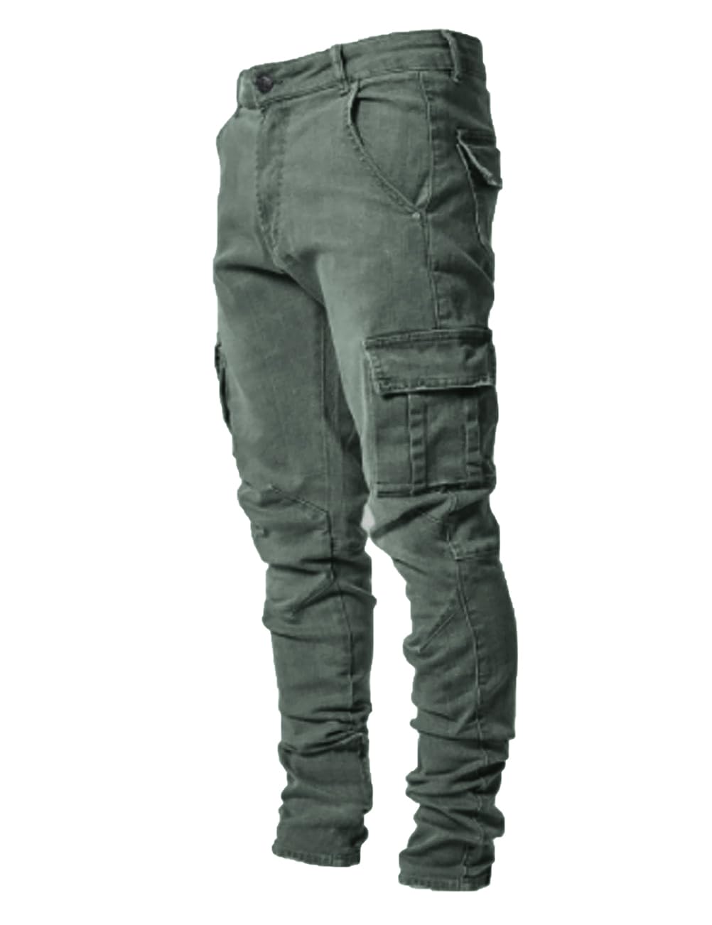 HUNGSON Men's Slim Fit Stretch Jeans Ripped Skinny Jeans for Men, Distressed Straight Leg Fashion Comfort Flex Waist Pants