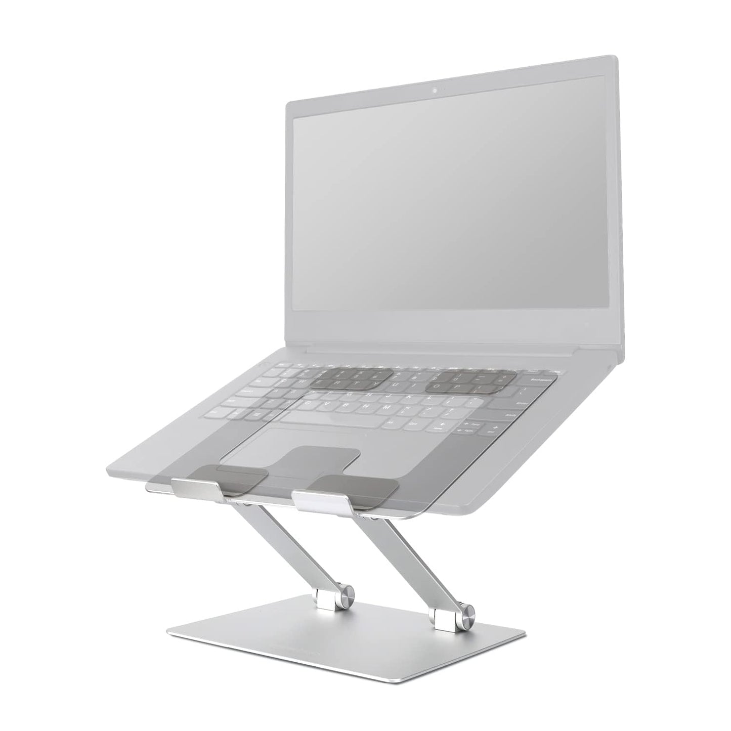 Amazon Basics Ergonomic and Foldable Laptop Stand for Desk, Adjustable Riser, Fits all Laptops and Notebooks up to 17.3 Inch, 10 x 8.7 x 6 in, Silver