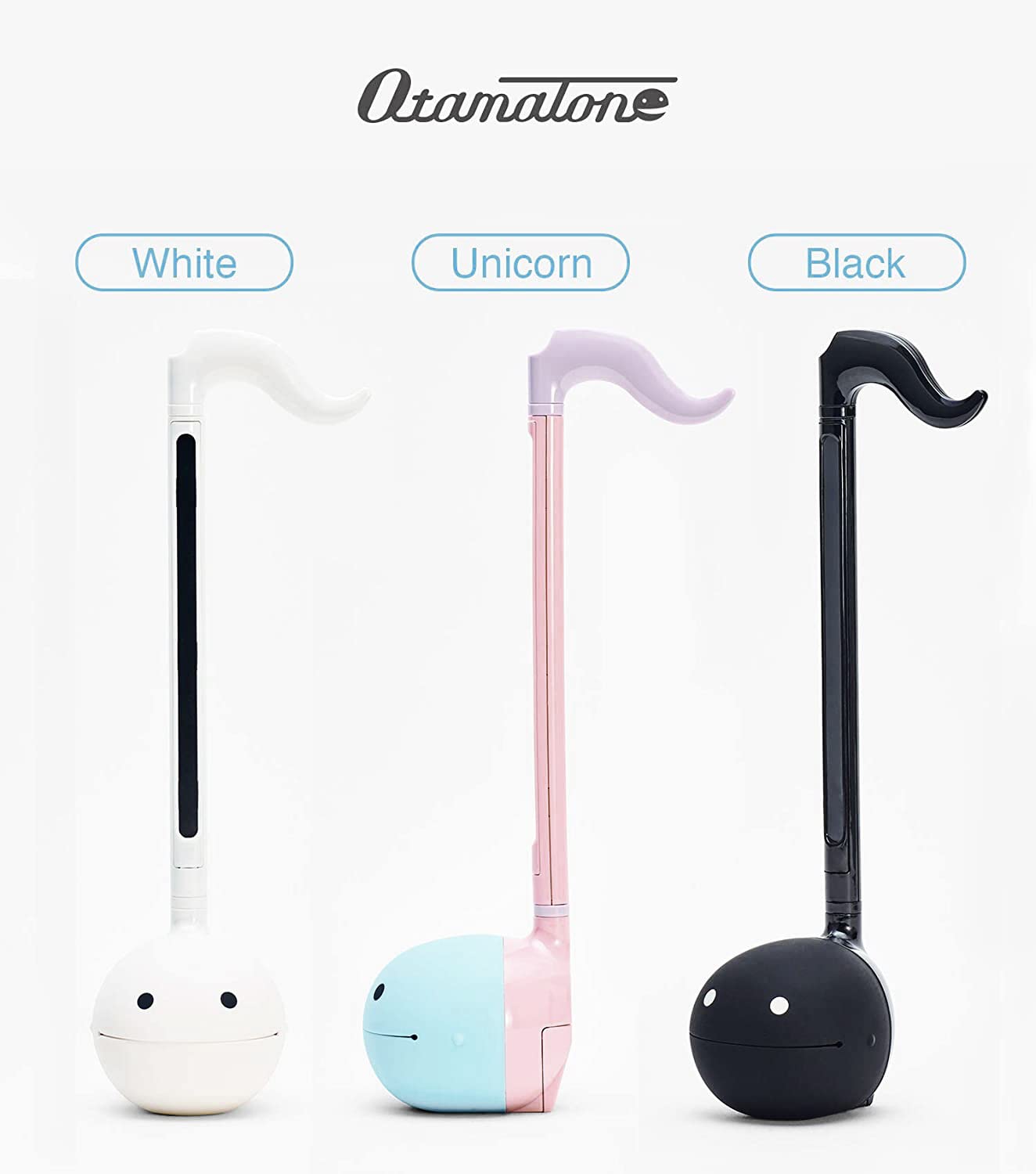 Otamatone Japanese Electronic Musical Instrument Portable Music Synthesizer from Japan by Maywa Denki Studio Award Winning, Educational Fun Gift for Children, Teens & Adults - Black