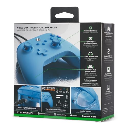 PowerA Wired Controller For Xbox Series X|S - Black, Gamepad, Video Game Controller Works with Xbox One