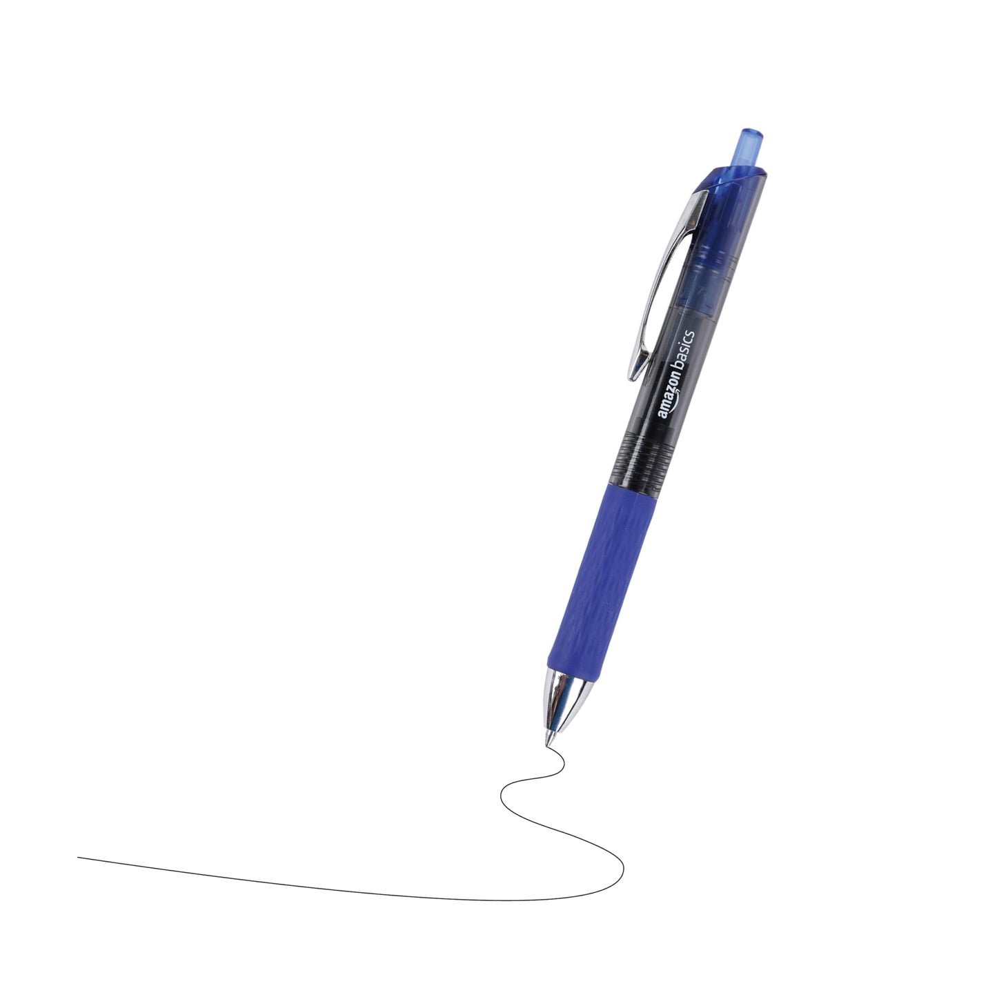 Amazon Basics Gel Pens Fine Point Smooth Writing Pens, Retractable, Black, 0.7mm, 12 Pack