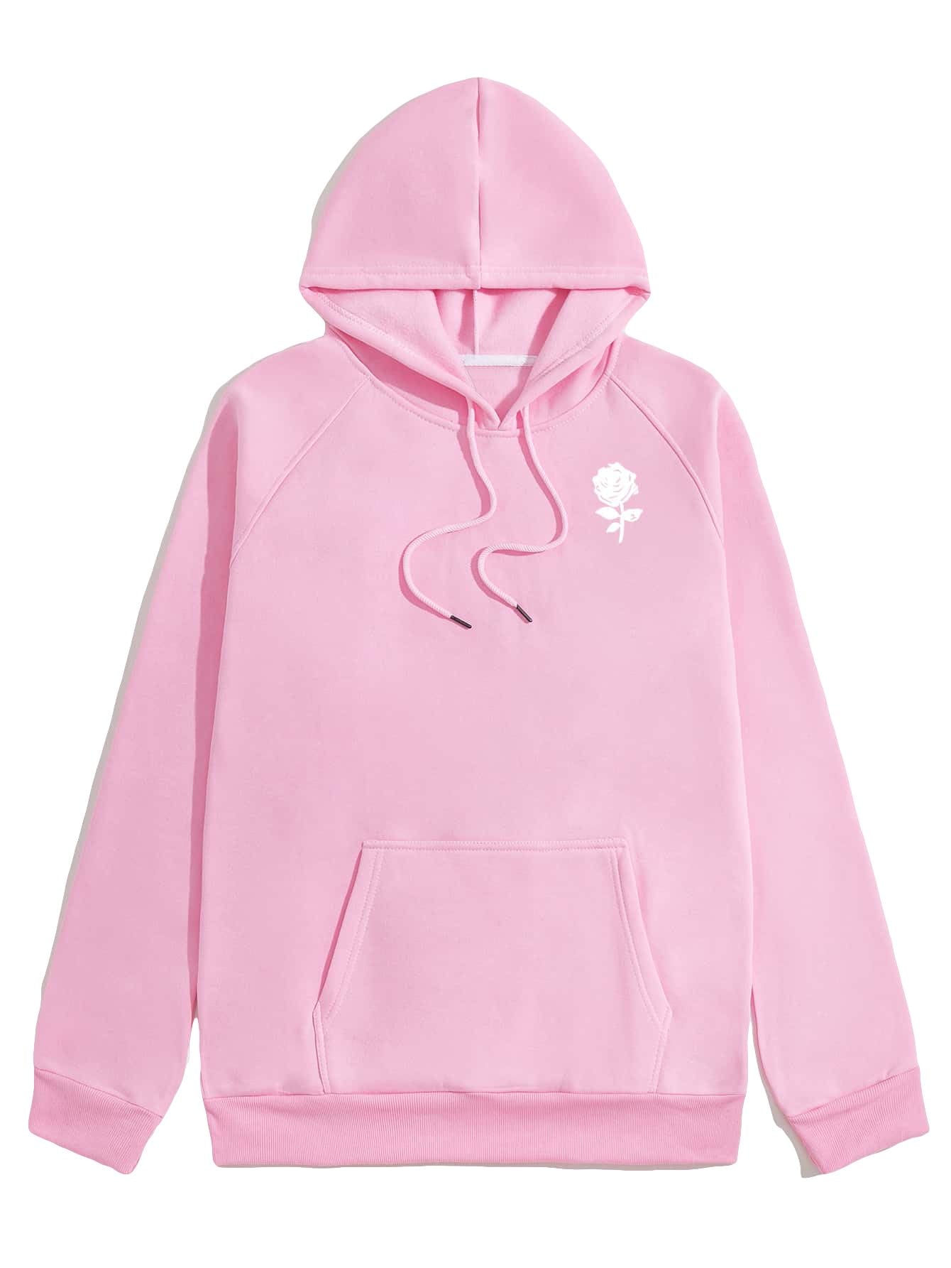 Floerns Men's Graphic Print Long Sleeve Drawstring Hoodie Pullover Sweatshirt