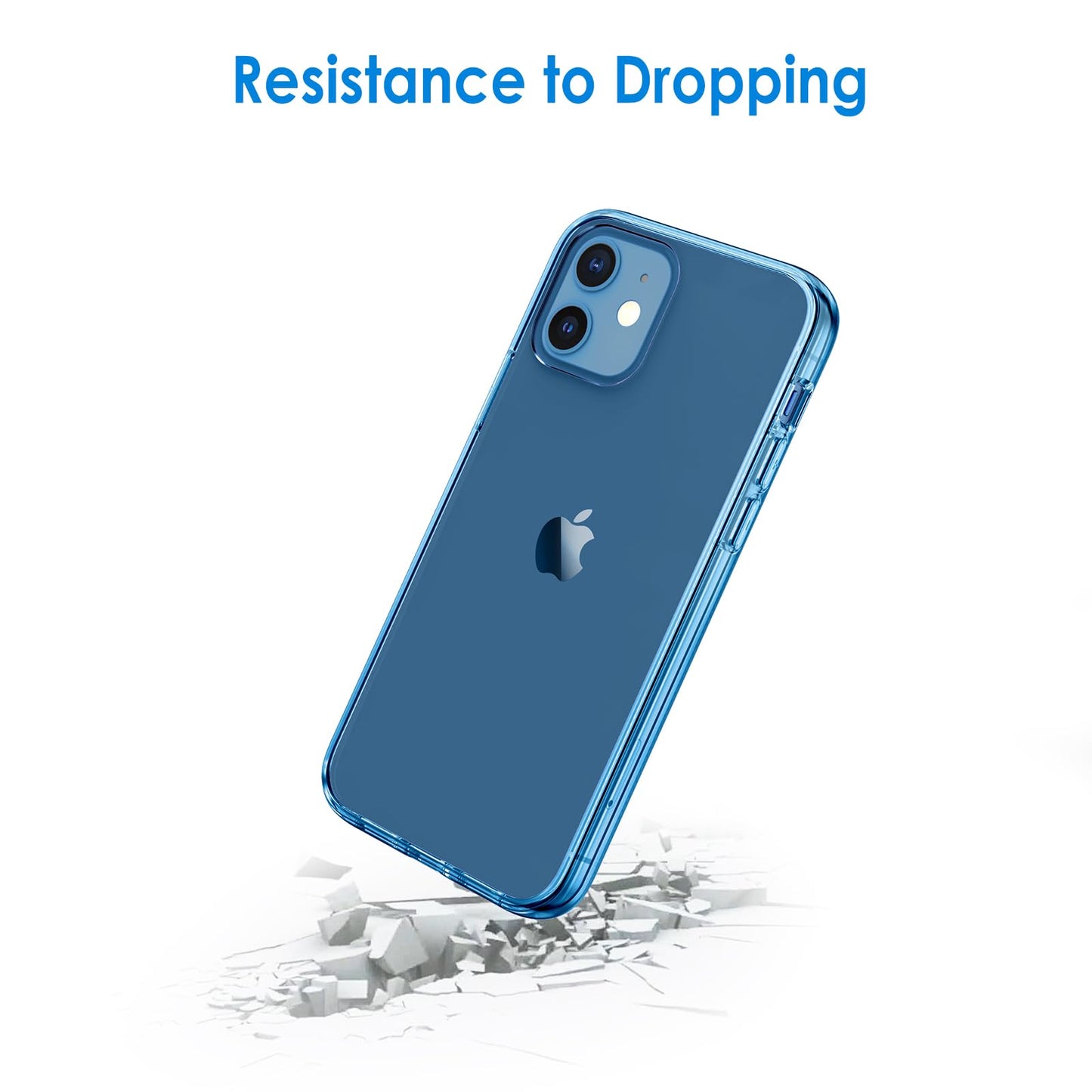 JETech Case for iPhone 12/12 Pro 6.1-Inch, Non-Yellowing Shockproof Phone Bumper Cover, Anti-Scratch Clear Back (HD Clear)