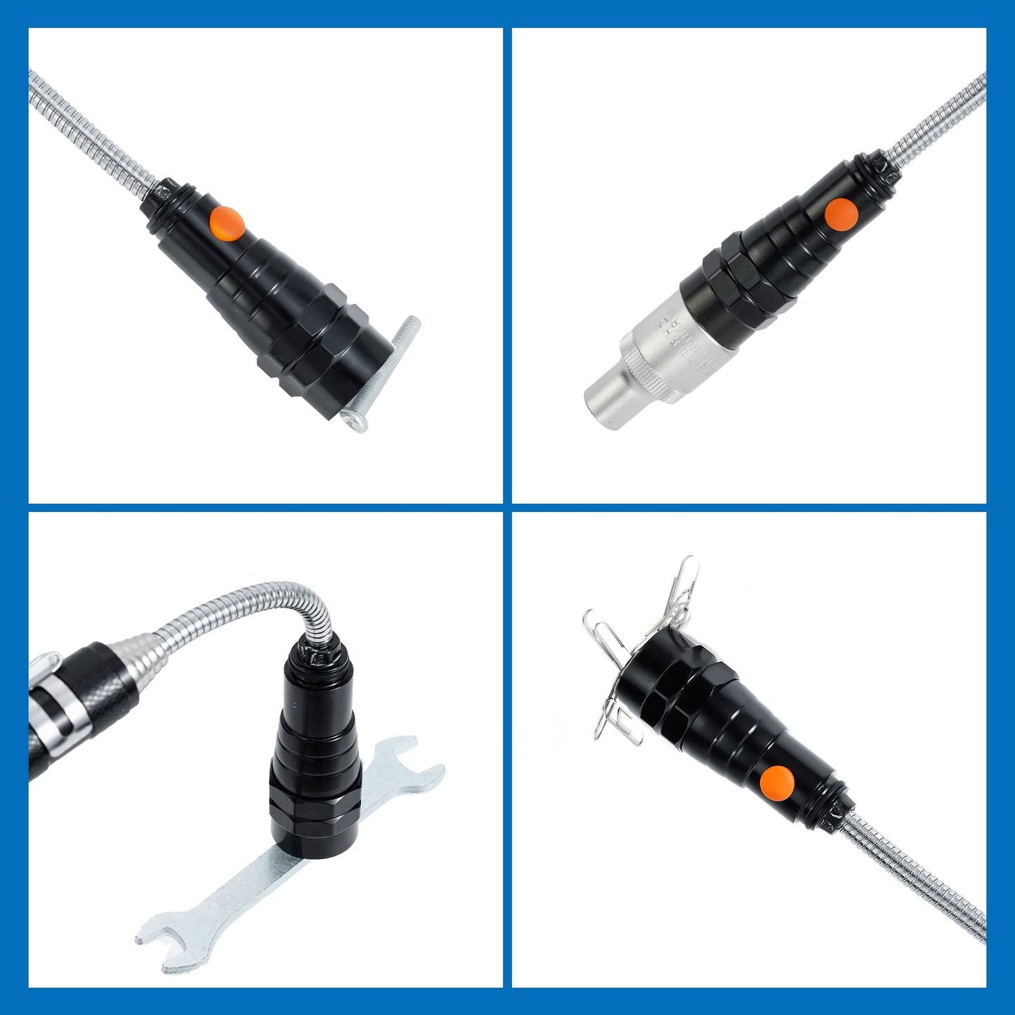 VIBELITE Extendable Magnetic Flashlight with Telescoping Magnet Pickup Tool-Cool Gadgets Gifts Idea & Gifts for Men,Husband,Dad,Father,Mechanic,Tech,Handyman,Him Women, Silve