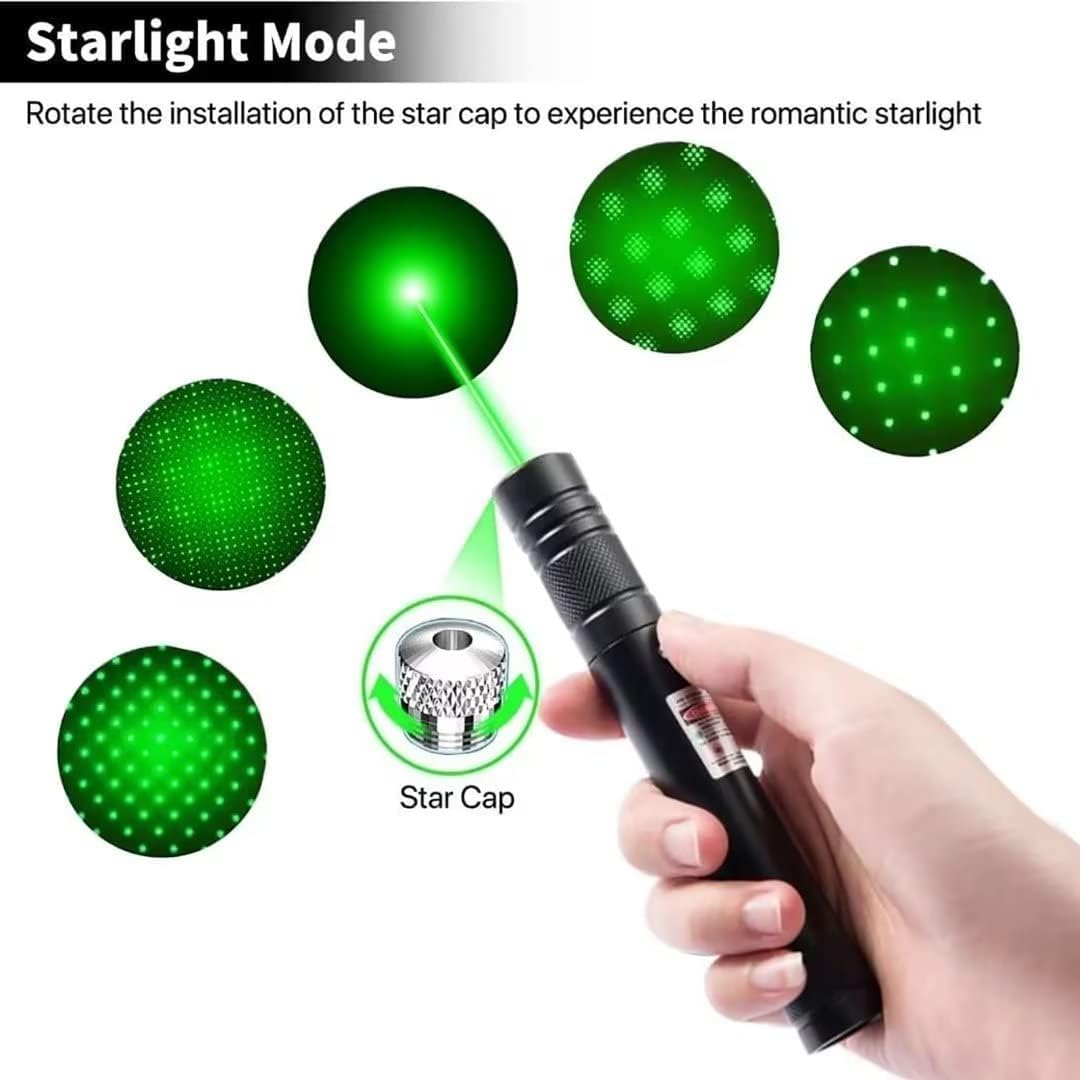 Cowjag Long Range Green Laser Pointer,Laser Pointer High Power Pen, Green Pointer Rechargeable for Hiking, Cat Laser Toy USB Charge(Green Light)