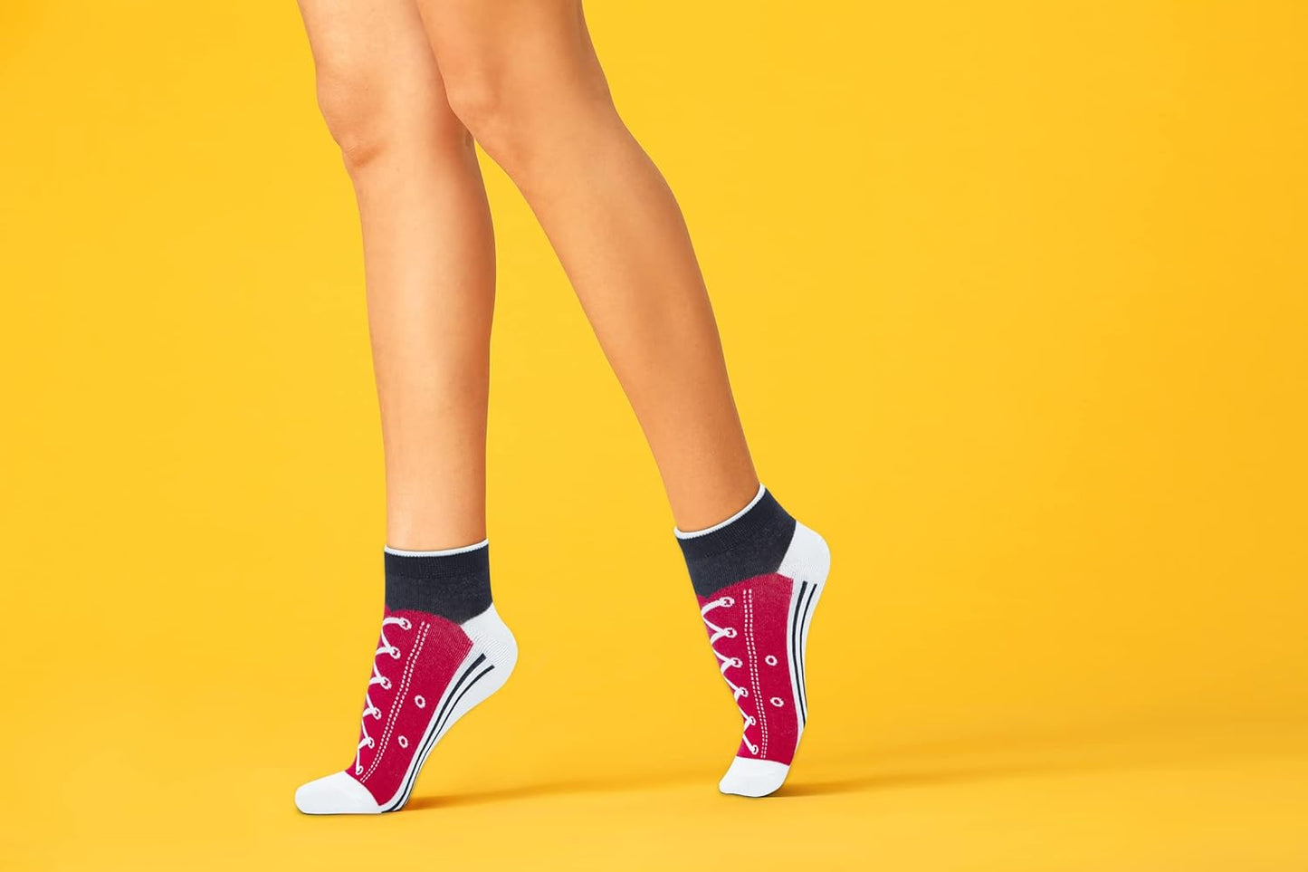 KONY Women’s 5 Pack Lightweight Cotton (86%) Novelty Low Cut Socks Cool Sneakers Ankle Socks Fun Gifts Idea Size 6-10