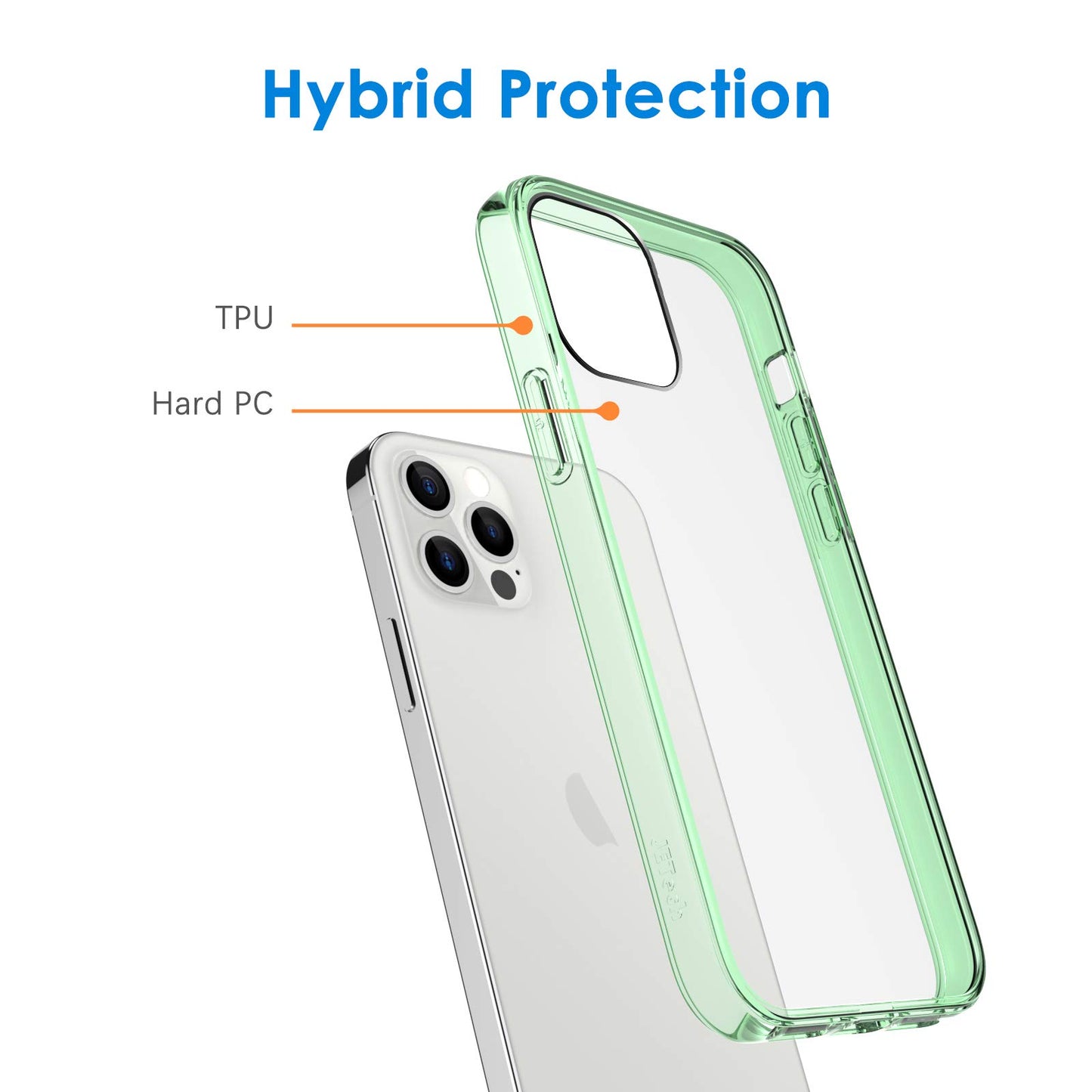 JETech Case for iPhone 12/12 Pro 6.1-Inch, Non-Yellowing Shockproof Phone Bumper Cover, Anti-Scratch Clear Back (HD Clear)