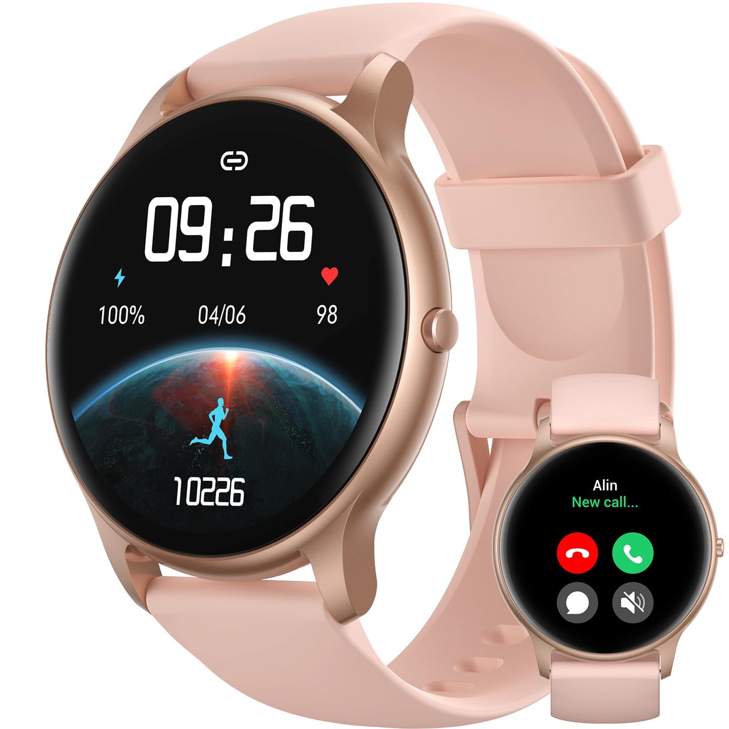 Parsonver Smart Watch for Men Women(Answer/Make Calls), HD Screen Fitness Tracker IP68 Waterproof 100+ Sport Modes, Heart Rate Sleep Monitor, Pedometer, Smartwatch for Android Phones/iPhone Compatible