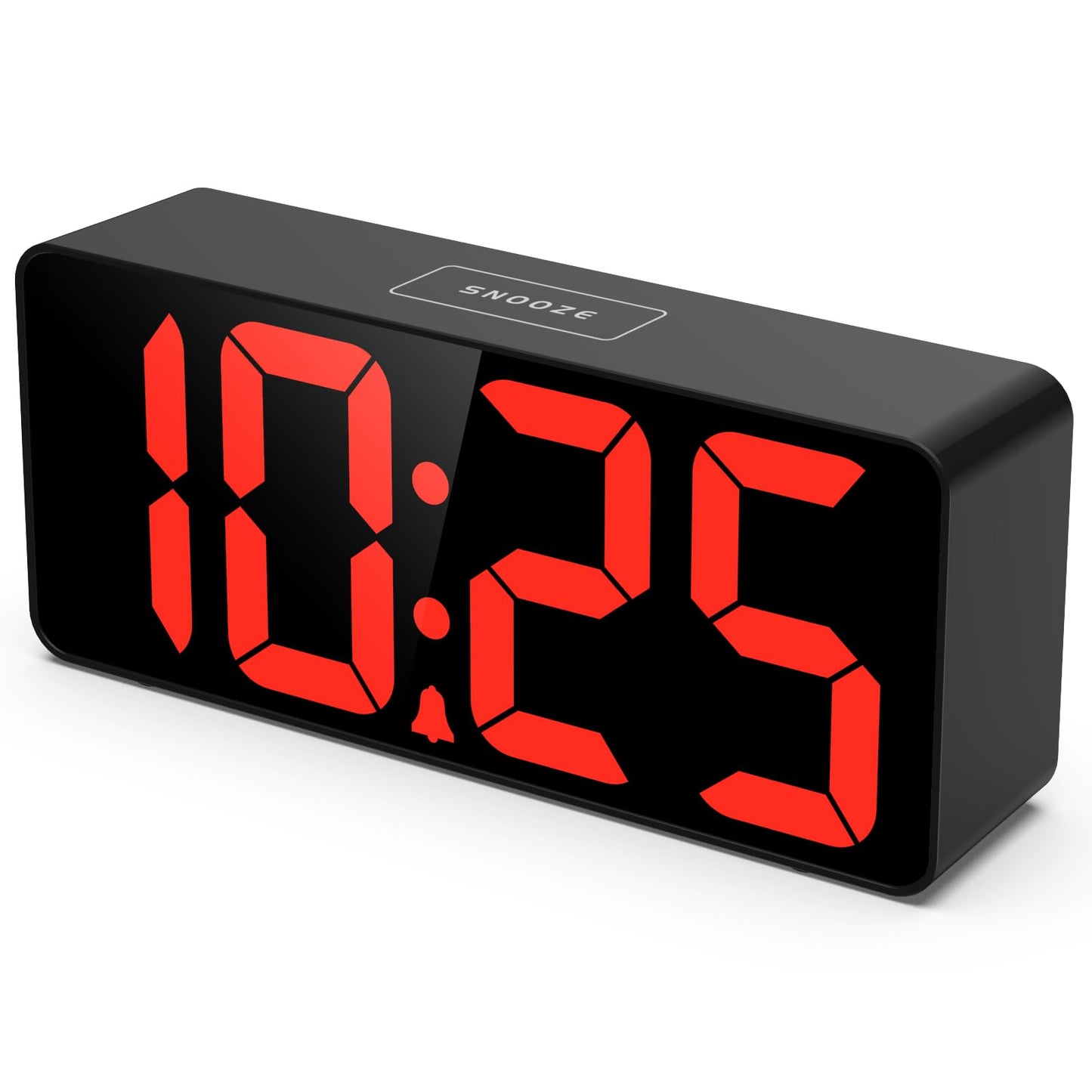 7.5 Inches Large Digital Alarm Clock for Seniors & Kids, 0-100% Dimmable Display, USB Charging Port, Adjustable Volume, Easy Operation, Snooze, Outlet Powered for Bedroom