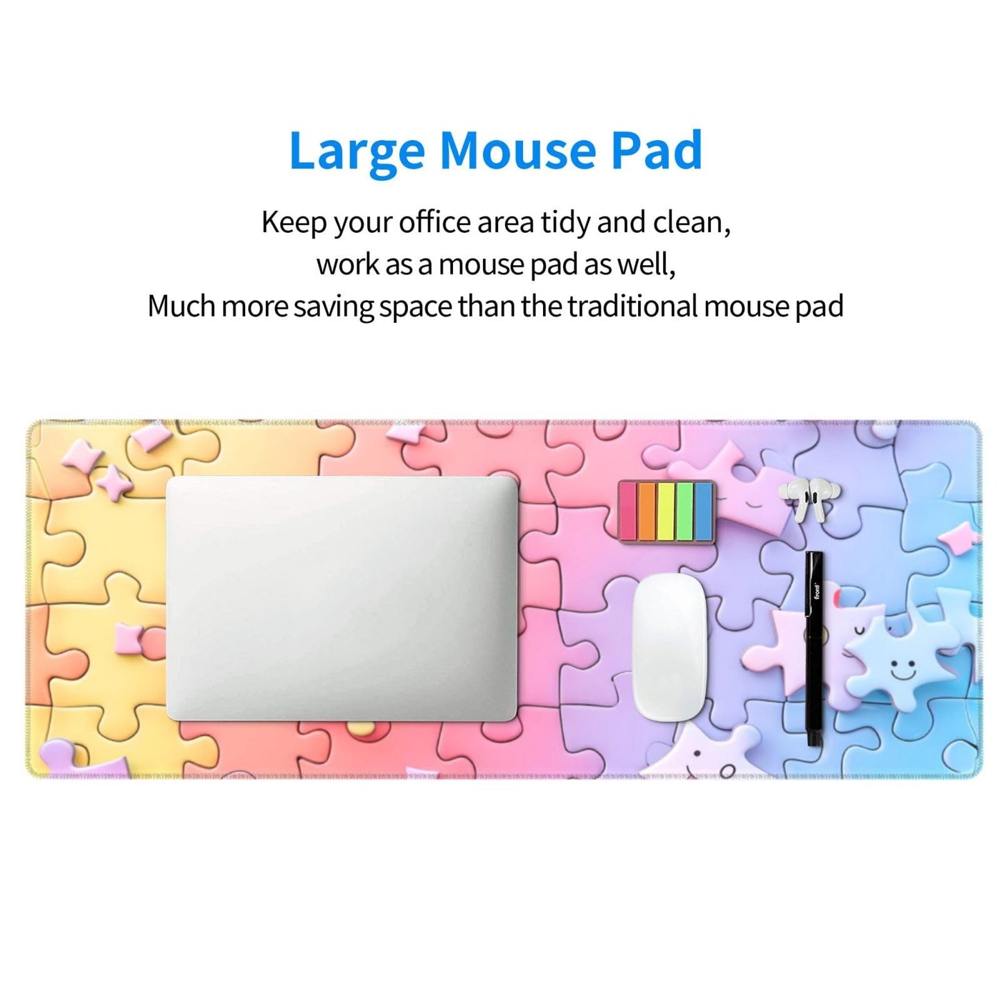 Japanese Mouse Pad, Large Japanese Desk Mat, XL Anime Gaming Keyboard Mat, Non-Slip Rubber Base, Big Extended Desk Protector for Home Office, 31.5”x11.8”