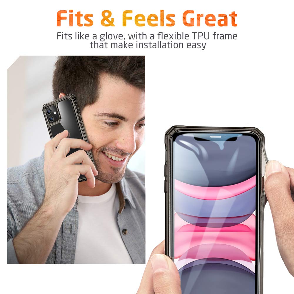 ESR Air Armor Case, Compatible with iPhone 13 Pro Max Case, Military-Grade Drop Protection, Shock-Absorbing Corners, Yellowing-Resistant Hard Back, Scratch Resistant, Clear