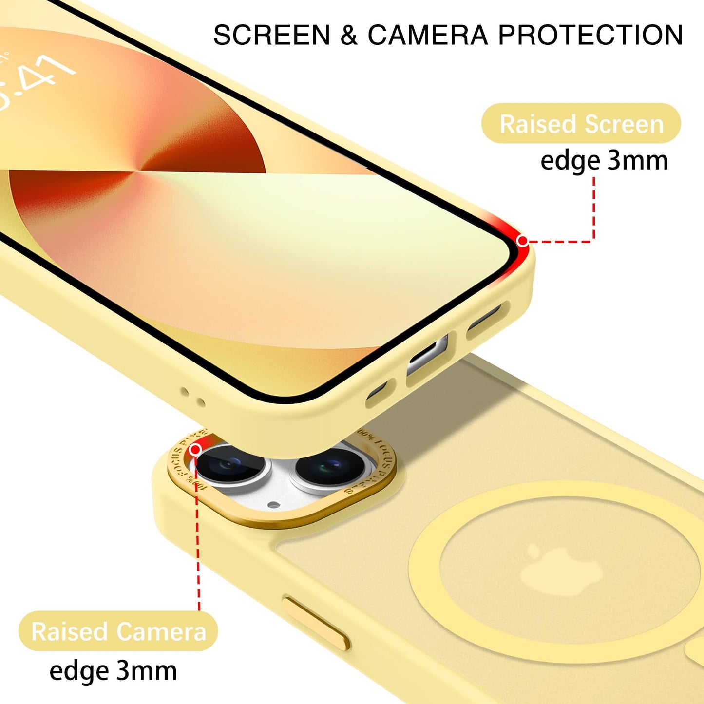 BENTOBEN Magnetic for iPhone 13 Case & iPhone 14 Case [Compatible with Magsafe] Translucent Matte Phone Case iPhone 13/14 Slim Fit Shockproof Women Men Protective Cover for iPhone 13/14 6.1", Hot Pink