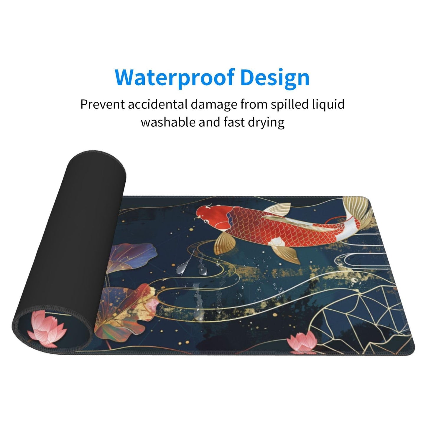 Japanese Mouse Pad, Large Japanese Desk Mat, XL Anime Gaming Keyboard Mat, Non-Slip Rubber Base, Big Extended Desk Protector for Home Office, 31.5”x11.8”