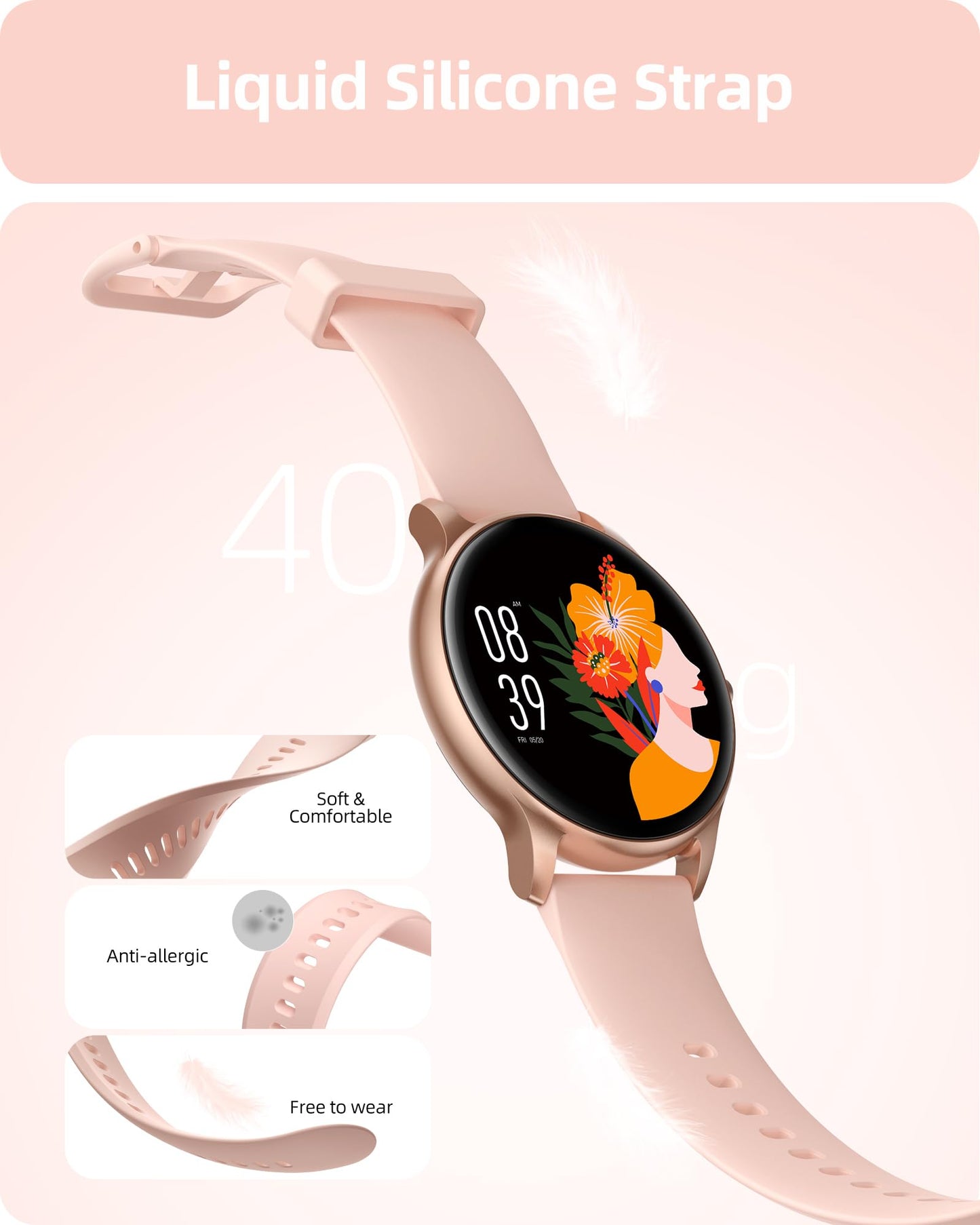 Parsonver Smart Watch for Men Women(Answer/Make Calls), HD Screen Fitness Tracker IP68 Waterproof 100+ Sport Modes, Heart Rate Sleep Monitor, Pedometer, Smartwatch for Android Phones/iPhone Compatible