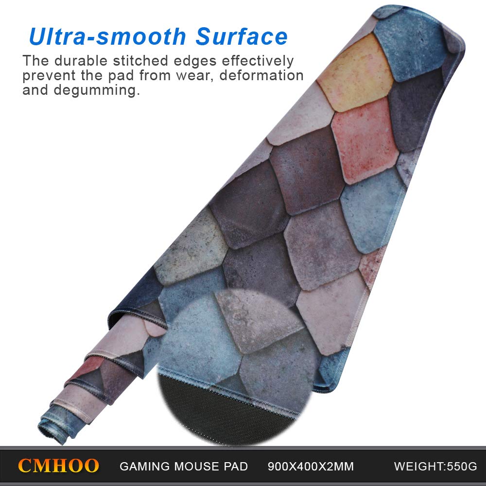 XXL Professional Large Mouse Pad & Computer Game Mouse Mat (35.4x15.7x0.1IN, Map) (90 * 40 Map)