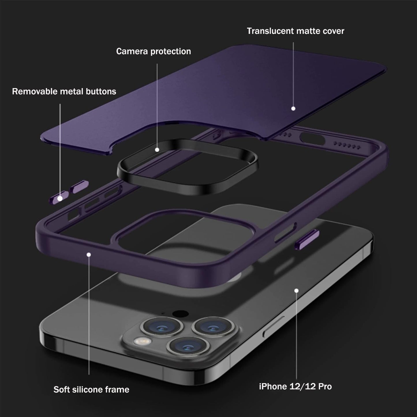 Designed for iPhone 12 & iPhone 12 Pro Case, [Support Wireless Charging] Silicone Soft Anti-Scratch Shockproof Protective Slim Translucent Phone Case for iPhone 12/12 Pro 6.1 inch,Green