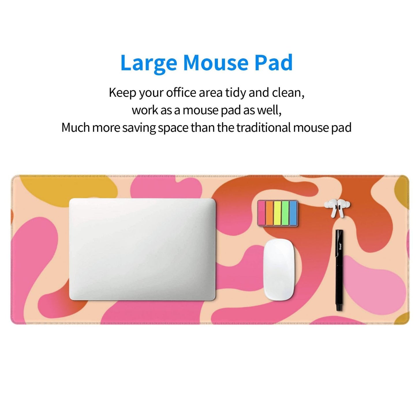 Japanese Mouse Pad, Large Japanese Desk Mat, XL Anime Gaming Keyboard Mat, Non-Slip Rubber Base, Big Extended Desk Protector for Home Office, 31.5”x11.8”