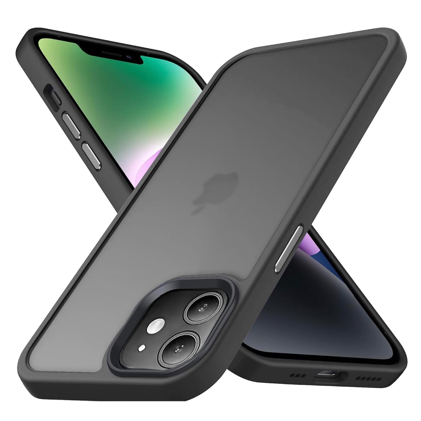 Designed for iPhone 12 & iPhone 12 Pro Case, [Support Wireless Charging] Silicone Soft Anti-Scratch Shockproof Protective Slim Translucent Phone Case for iPhone 12/12 Pro 6.1 inch,Green