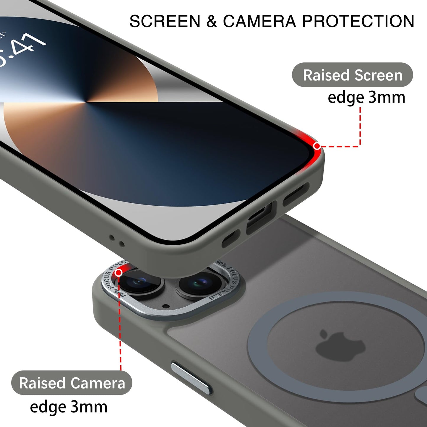 BENTOBEN Magnetic for iPhone 13 Case & iPhone 14 Case [Compatible with Magsafe] Translucent Matte Phone Case iPhone 13/14 Slim Fit Shockproof Women Men Protective Cover for iPhone 13/14 6.1", Hot Pink