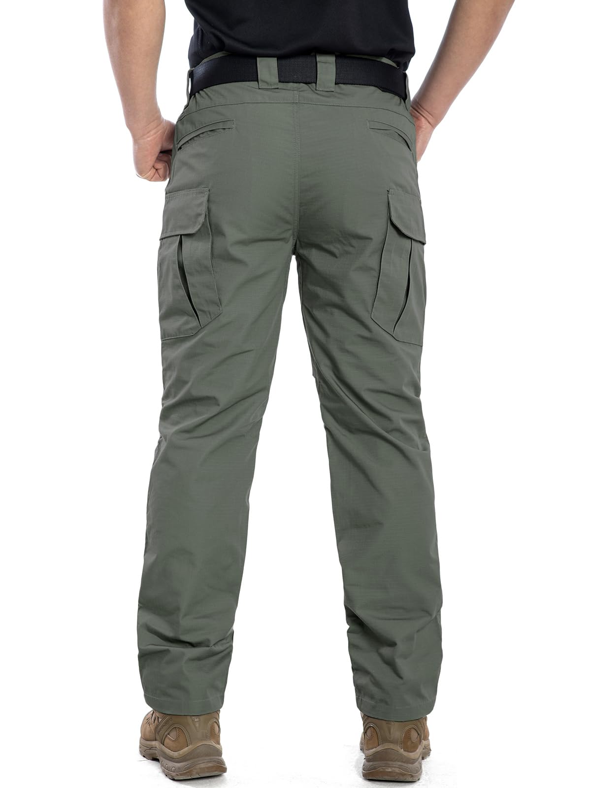 NAVEKULL Men's Outdoor Tactical Pants Rip Stop Lightweight Waterproof Military Combat Cargo Work Hiking Pants