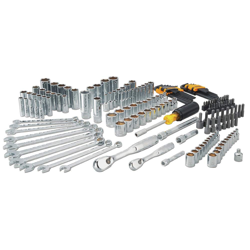 DEWALT Mechanics Tool Set, 1/4" & 3/8" & 1/2" Drive, SAE/Metric, 205-piece (DWMT81534)