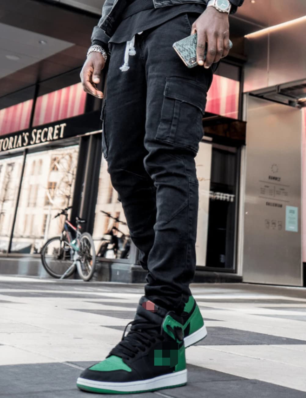 HUNGSON Men's Slim Fit Stretch Jeans Ripped Skinny Jeans for Men, Distressed Straight Leg Fashion Comfort Flex Waist Pants