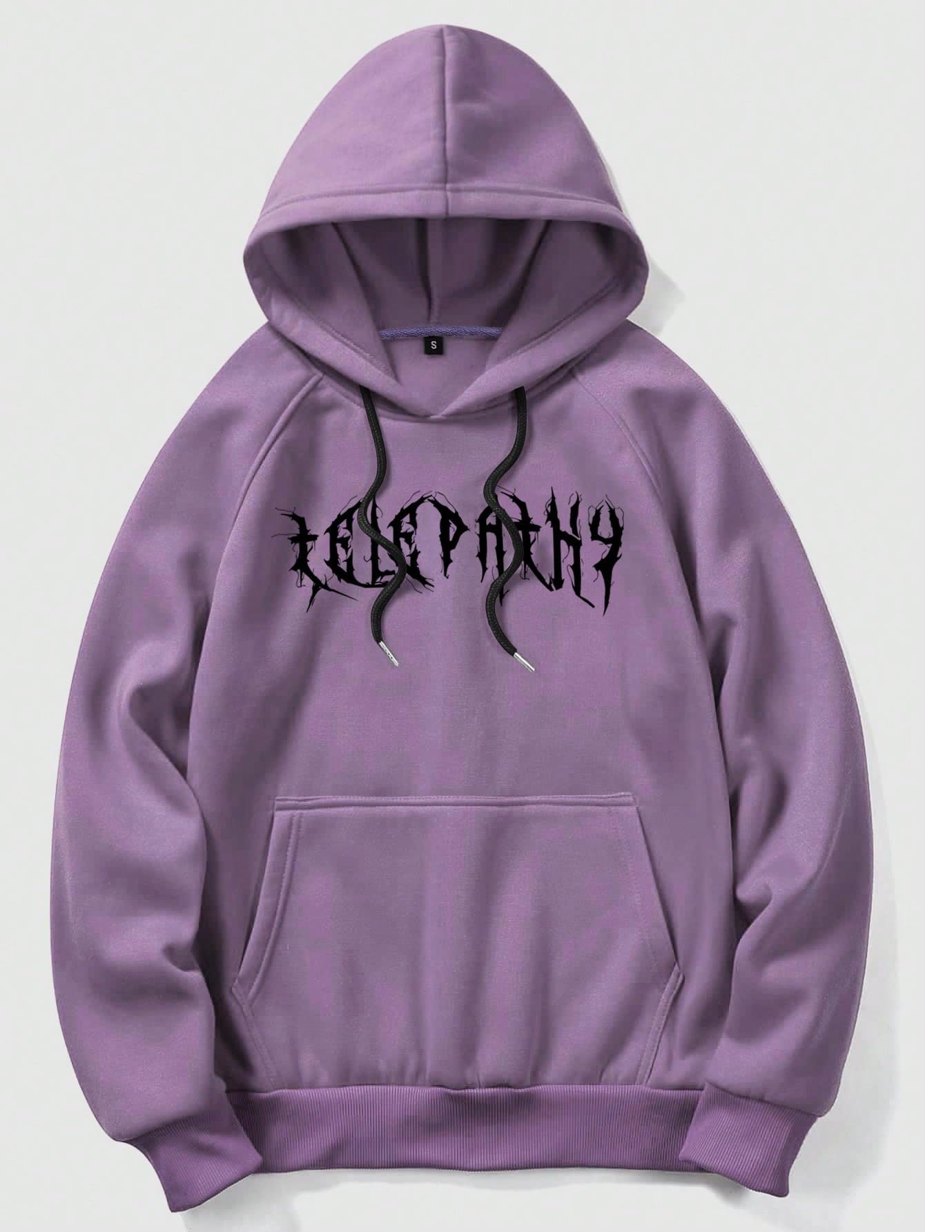 Floerns Men's Graphic Print Long Sleeve Drawstring Hoodie Pullover Sweatshirt