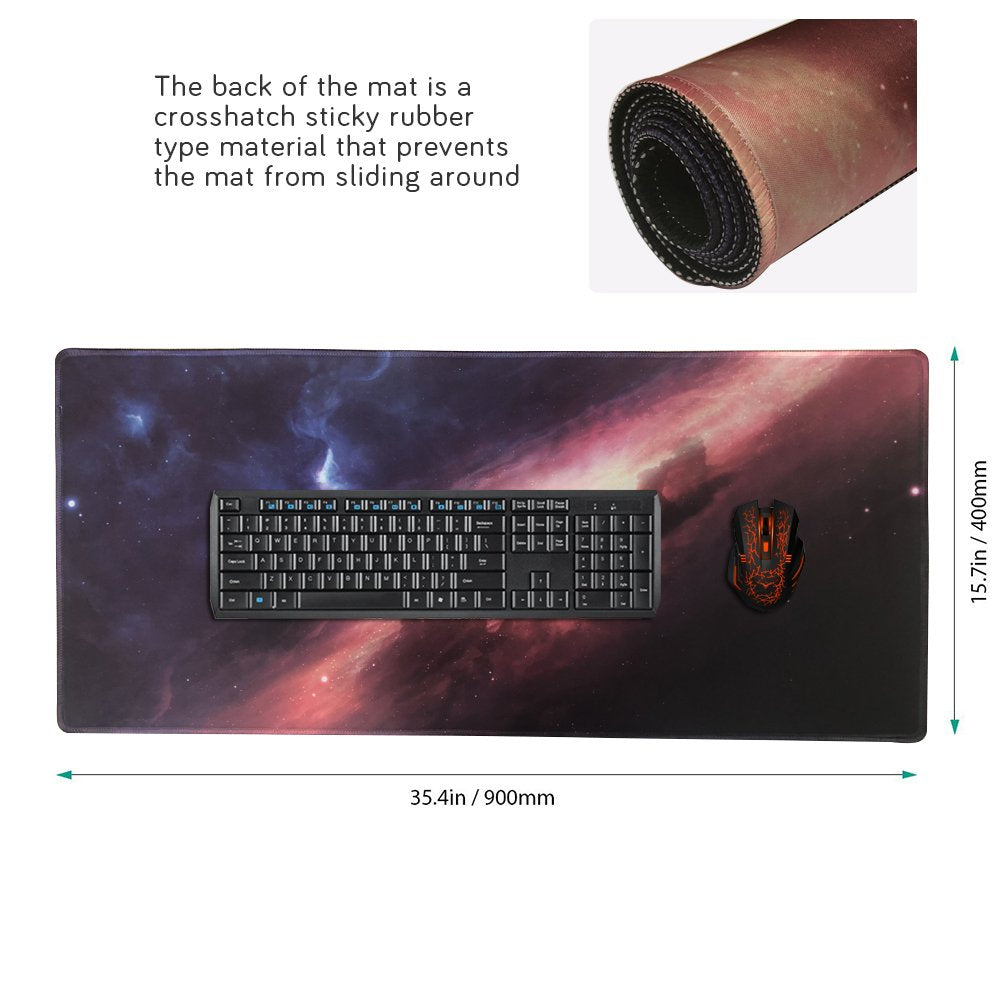 XXL Professional Large Mouse Pad & Computer Game Mouse Mat (35.4x15.7x0.1IN, Map) (90 * 40 Map)