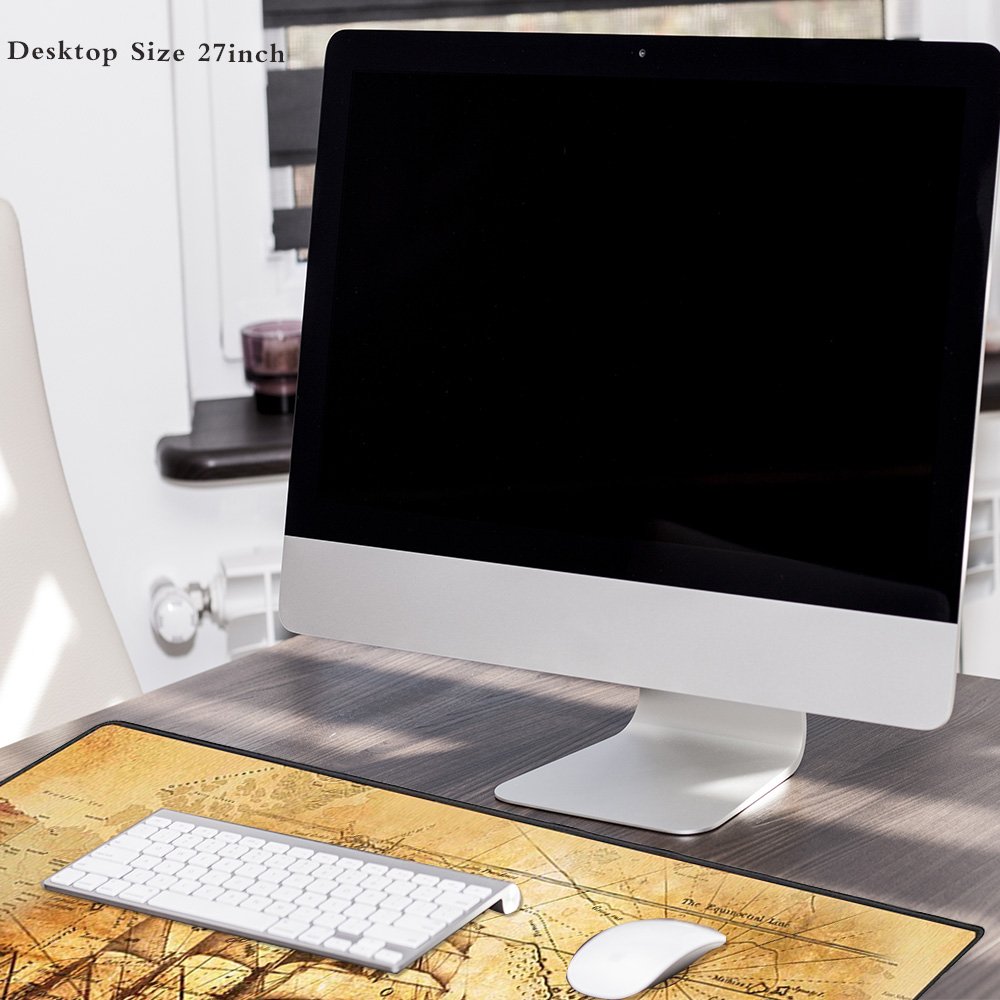 XXL Professional Large Mouse Pad & Computer Game Mouse Mat (35.4x15.7x0.1IN, Map) (90 * 40 Map)