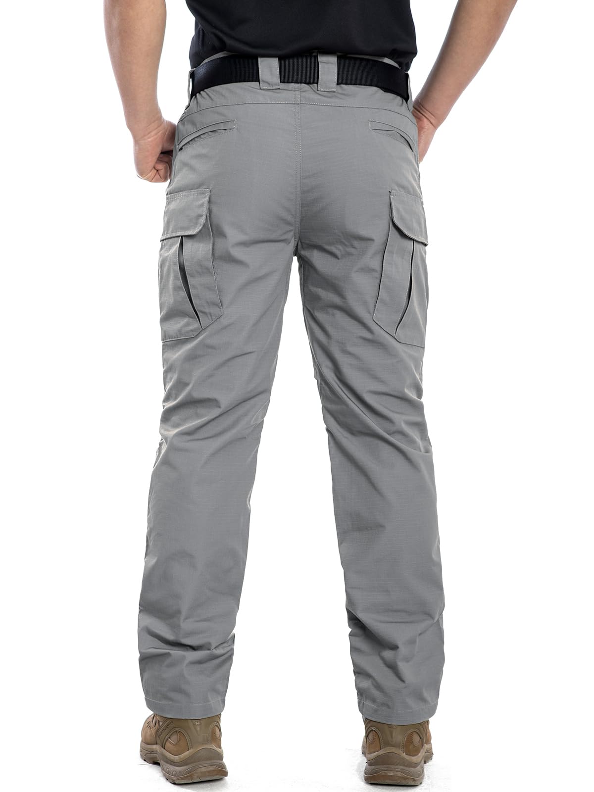 NAVEKULL Men's Outdoor Tactical Pants Rip Stop Lightweight Waterproof Military Combat Cargo Work Hiking Pants