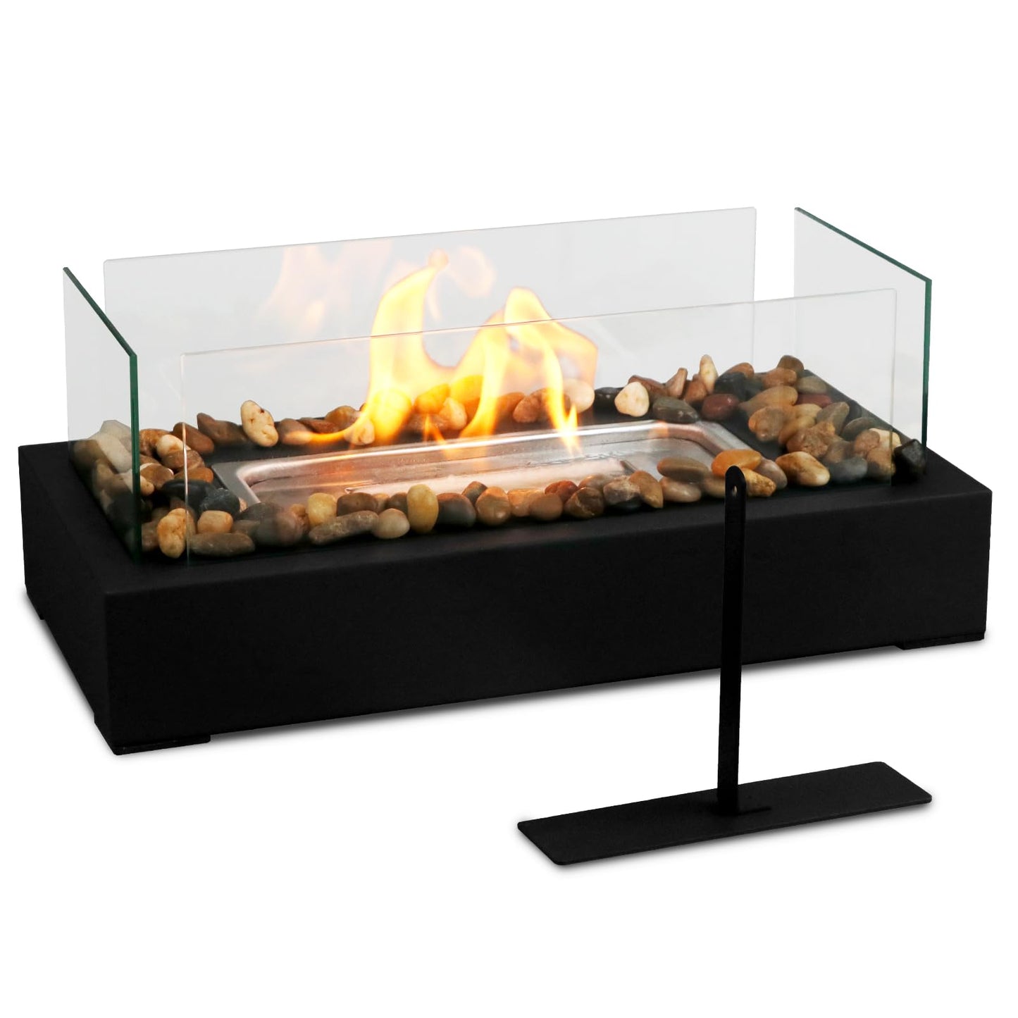 2024 New Tabletop Fire Pit,Woodgrain Portable Table Top Firepit Outdoor Indoor Table top Fireplace Smores Maker for Family Dinner Party Patio Balcony Backyard Housewarming Table Decor